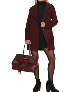 Belle & Bloom Ex-Boyfriend Wool Blend Jacket in Burgundy