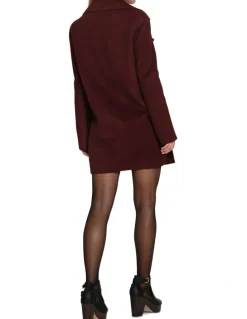 Belle & Bloom Ex-Boyfriend Wool Blend Jacket in Burgundy