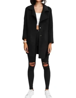 Belle & Bloom Ex-Boyfriend Wool Blend Jacket in Black