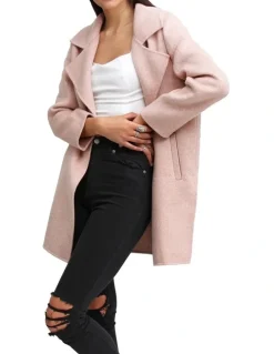Belle & Bloom Ex-Boyfriend Wool Blend Jacket in Blush