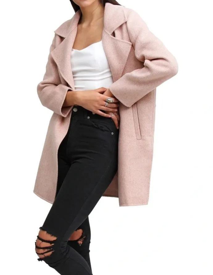 Belle & Bloom Ex-Boyfriend Wool Blend Jacket in Blush