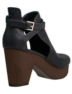 Belle & Bloom Fearless Clog Ankle Boot In Black