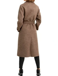 Belle & Bloom Front Runner Belted Walnut Coat