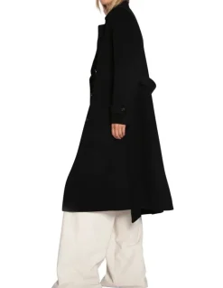 Belle & Bloom Front Runner Belted Coat in Black