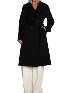 Belle & Bloom Front Runner Belted Coat in Black