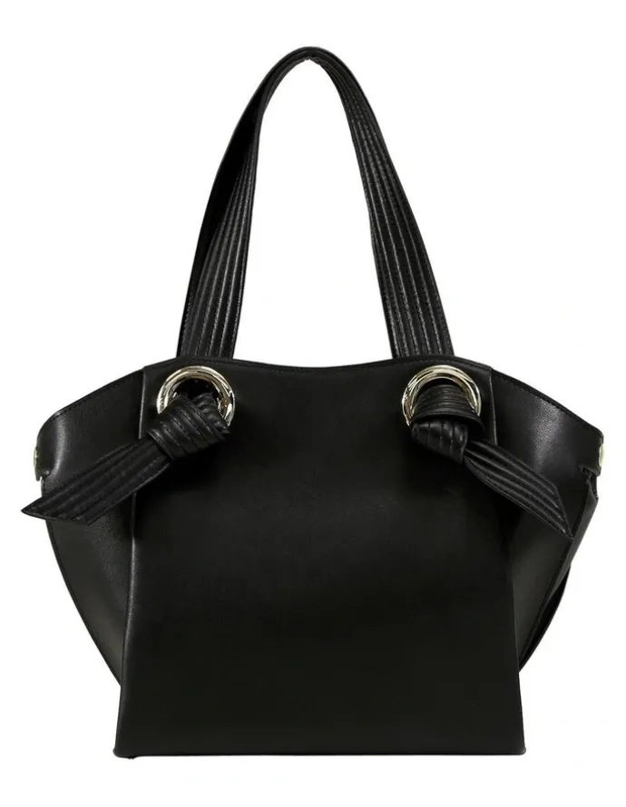 Belle & Bloom Heart Of Gold Leather Shoulder Bag in Black