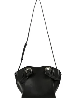 Belle & Bloom Heart Of Gold Leather Shoulder Bag in Black