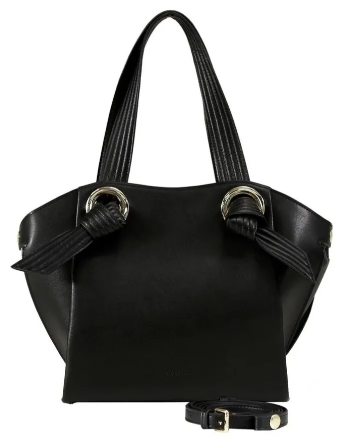 Belle & Bloom Heart Of Gold Leather Shoulder Bag in Black