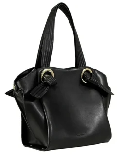 Belle & Bloom Heart Of Gold Leather Shoulder Bag in Black