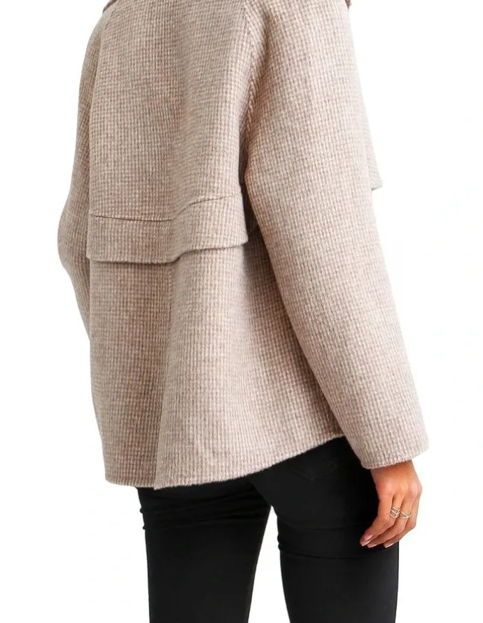Belle & Bloom I'm Yours Beige Wool Blend Peacoat