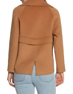 Belle & Bloom I'm Yours Camel Wool Blend Peacoat
