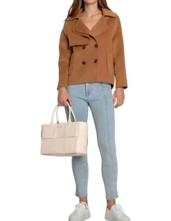 Belle & Bloom I'm Yours Camel Wool Blend Peacoat