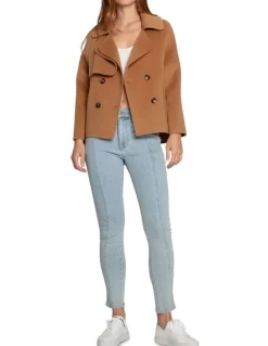 Belle & Bloom I'm Yours Camel Wool Blend Peacoat