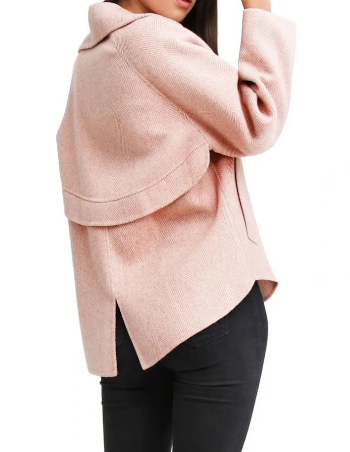 Belle & Bloom I'm Yours Blush Wool Blend Peacoat IYS300BLUSH