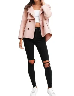 Belle & Bloom I'm Yours Blush Wool Blend Peacoat IYS300BLUSH