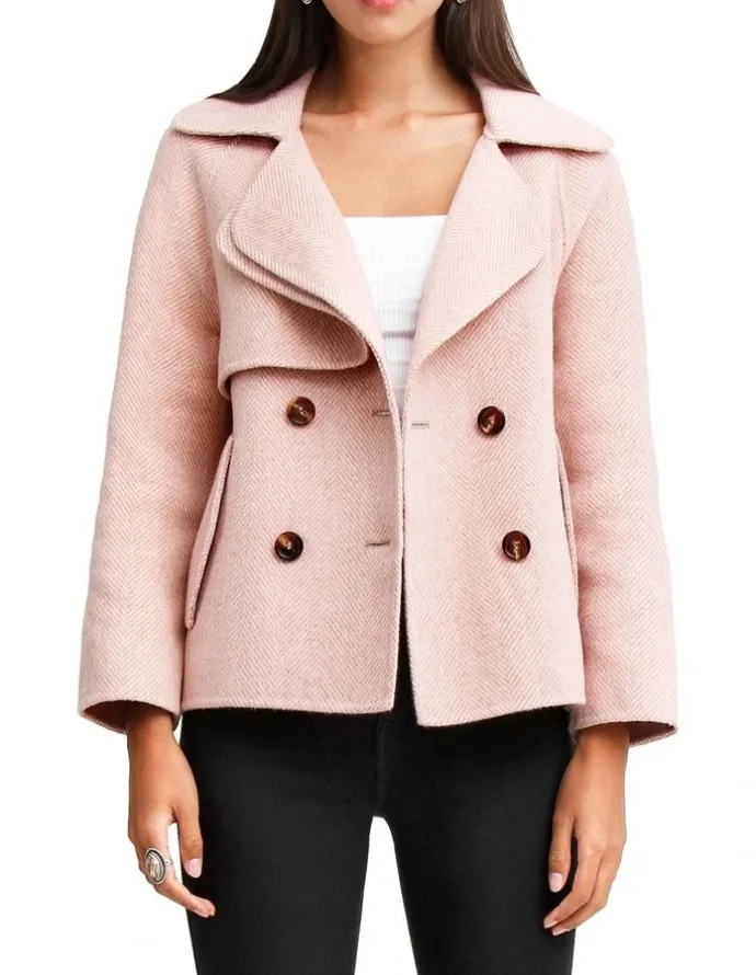 Belle & Bloom I'm Yours Blush Wool Blend Peacoat IYS300BLUSH