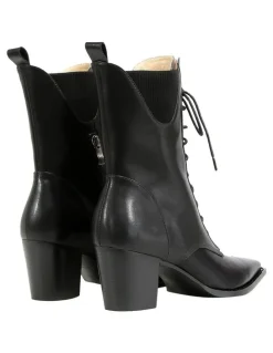 Belle & Bloom Jumping Ship Laced Boot in Black