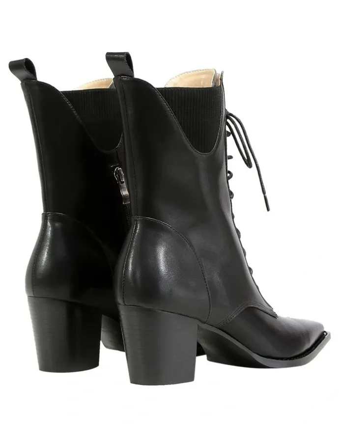 Belle & Bloom Jumping Ship Laced Boot in Black