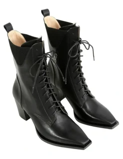 Belle & Bloom Jumping Ship Laced Boot in Black
