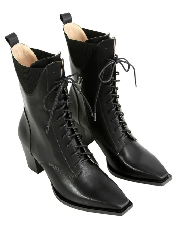 Belle & Bloom Jumping Ship Laced Boot in Black