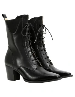 Belle & Bloom Jumping Ship Laced Boot in Black