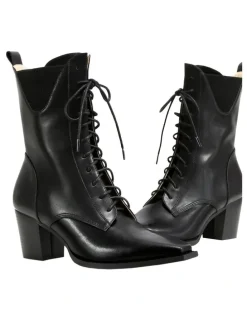 Belle & Bloom Jumping Ship Laced Boot in Black