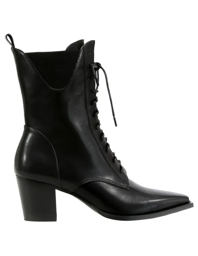 Belle & Bloom Jumping Ship Laced Boot in Black