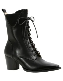 Belle & Bloom Jumping Ship Laced Boot in Black