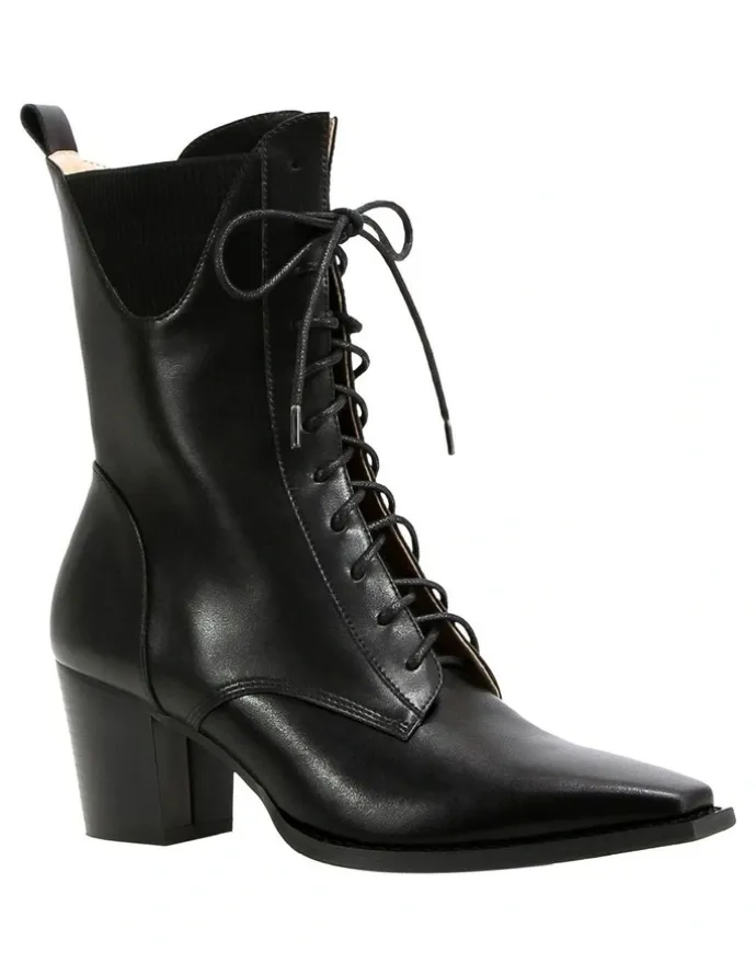 Belle & Bloom Jumping Ship Laced Boot in Black
