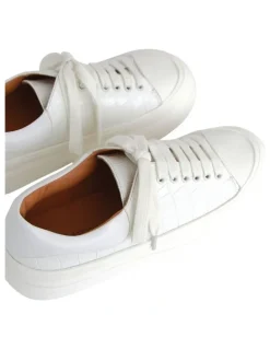 Belle & Bloom Just A Dream White Croc Leather Sneaker