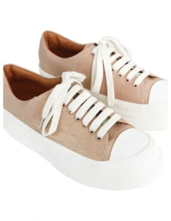Belle & Bloom Just A Dream Blush Croc Leather Sneaker
