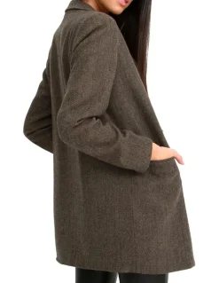 Belle & Bloom Kensington Oversized Coat in Brown
