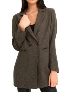 Belle & Bloom Kensington Oversized Coat in Brown