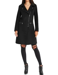 Belle & Bloom Last Chance Wool Blend Moto Coat