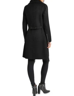 Belle & Bloom Last Chance Wool Blend Moto Coat
