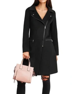 Belle & Bloom Last Chance Wool Blend Moto Coat