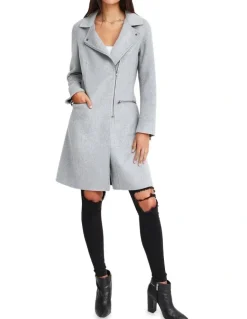 Belle & Bloom Last Chance Wool Blend Moto Coat