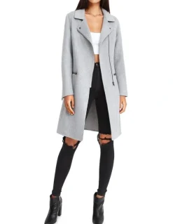 Belle & Bloom Last Chance Wool Blend Moto Coat