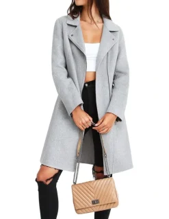 Belle & Bloom Last Chance Wool Blend Moto Coat