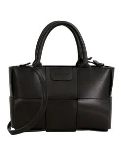 Belle & Bloom Little Love Woven Crossbody Bag in Black