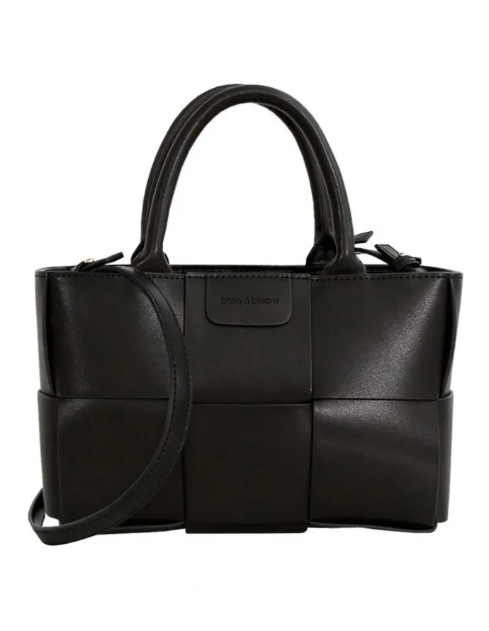 Belle & Bloom Little Love Woven Crossbody Bag in Black
