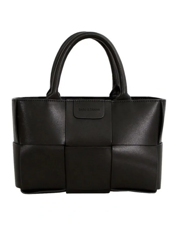 Belle & Bloom Little Love Woven Crossbody Bag in Black