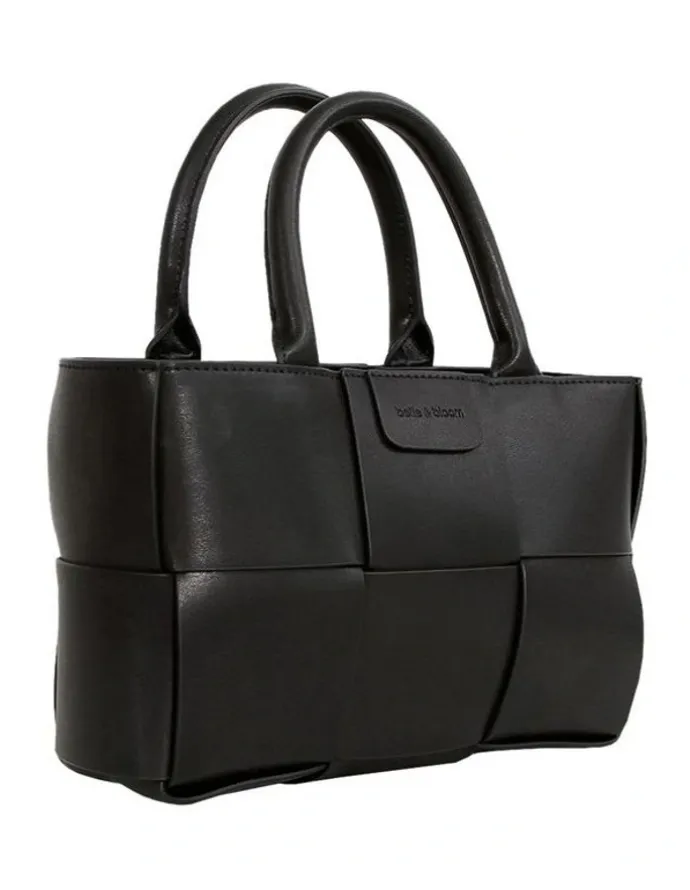 Belle & Bloom Little Love Woven Crossbody Bag in Black