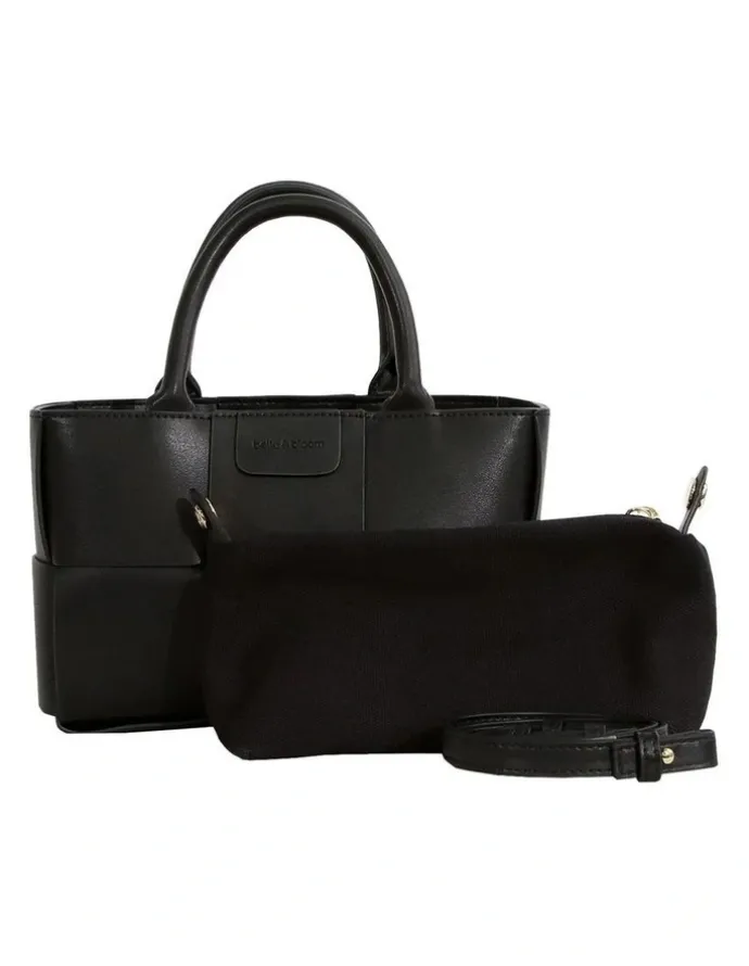 Belle & Bloom Little Love Woven Crossbody Bag in Black