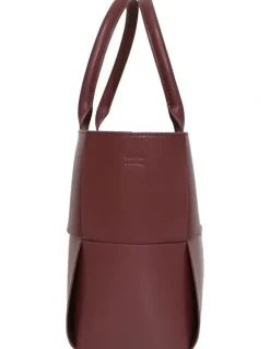 Belle & Bloom Long Way Home Woven Tote Bag in Burgundy