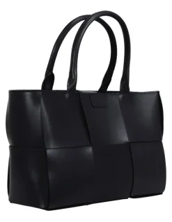 Belle & Bloom Long Way Home Woven Tote in Black