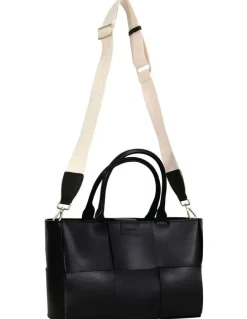 Belle & Bloom Long Way Home Woven Tote in Black