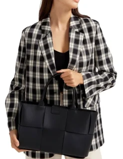 Belle & Bloom Long Way Home Woven Tote in Black
