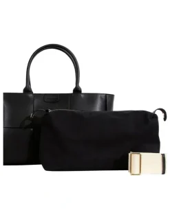 Belle & Bloom Long Way Home Woven Tote in Black