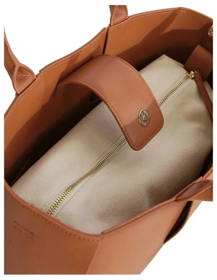 Belle & Bloom Long Way Home Woven Tote in Brown